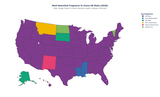 The Most-Searched Fragrance In Every US State 2026: 8 States Reject Old Spice