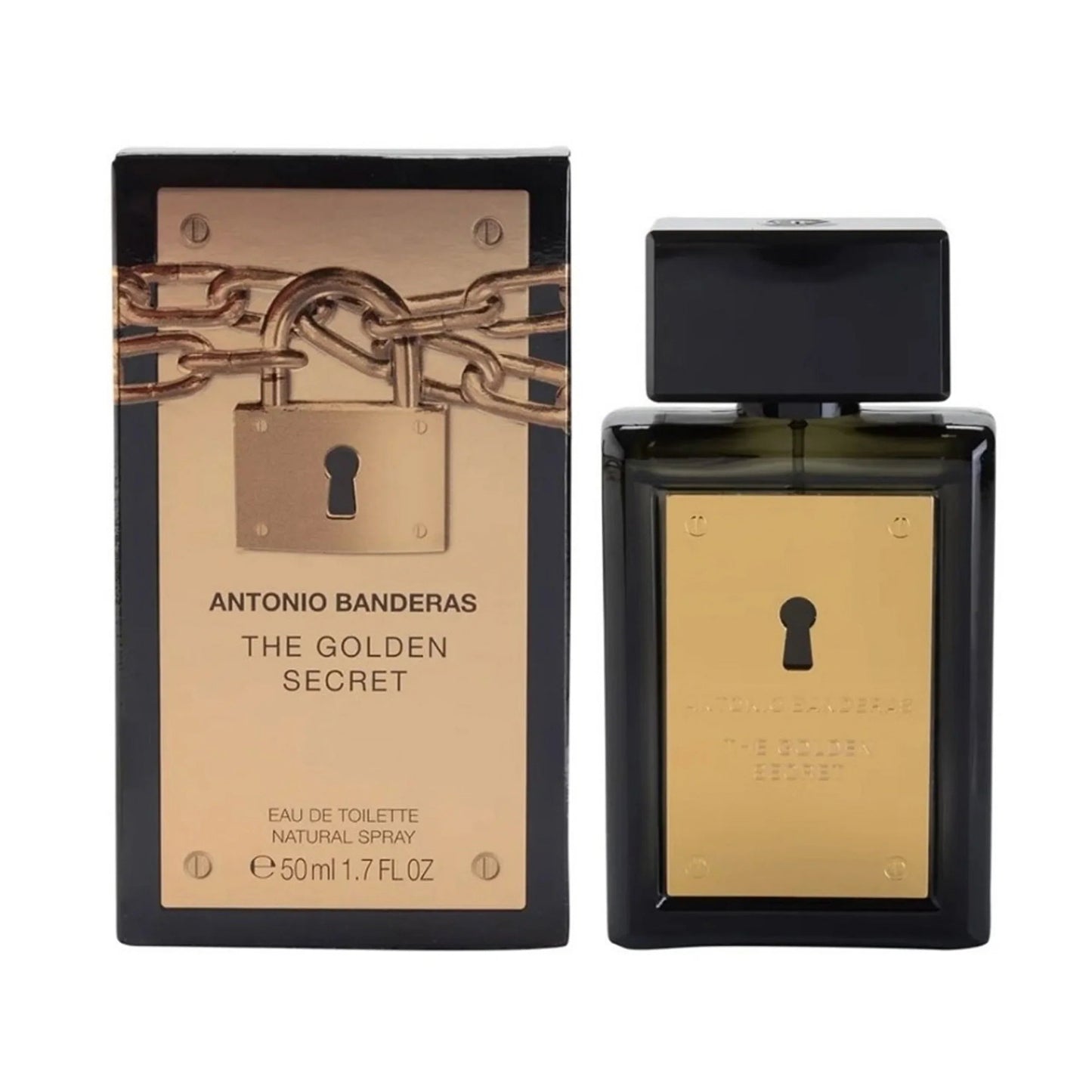 Antonio Banderas The Golden Secret Eau de Toilette bottle and box