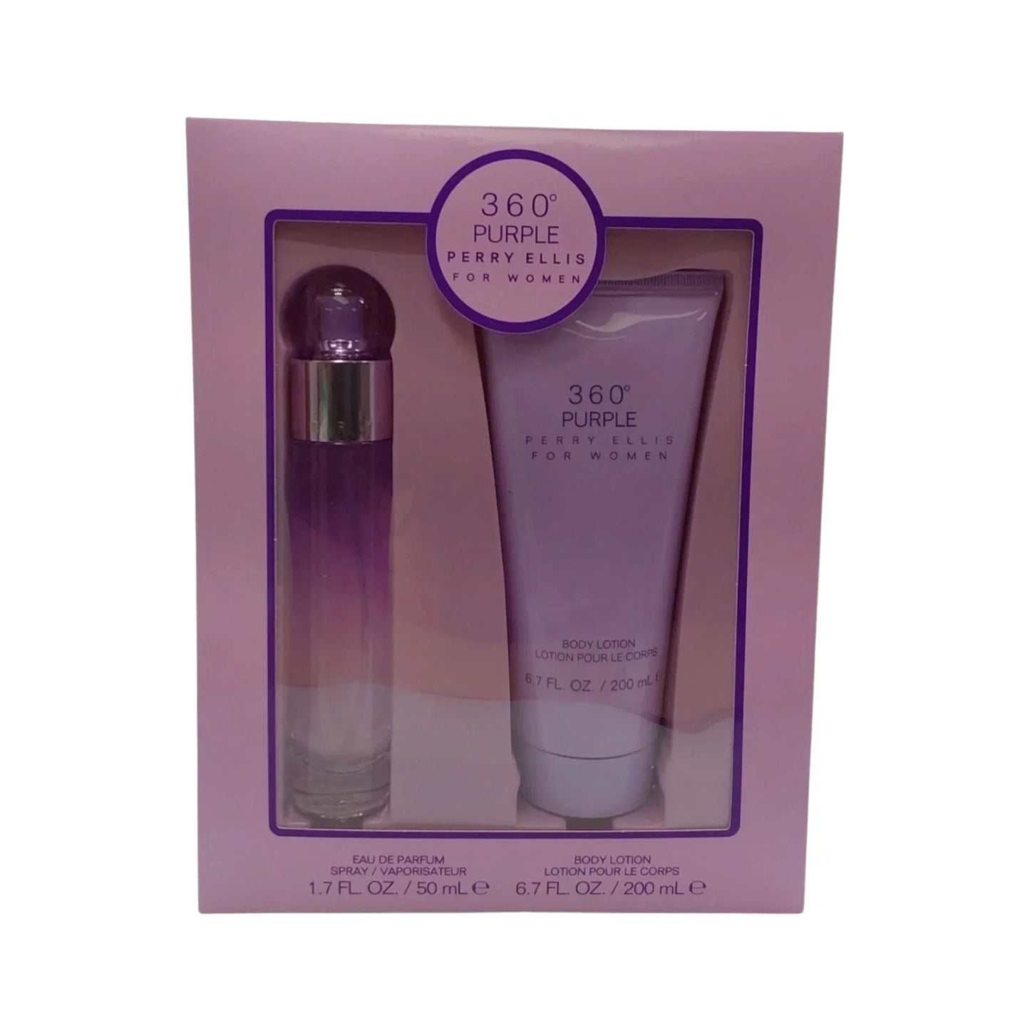 Perry Ellis 360 Purple Eau de Parfum label detail