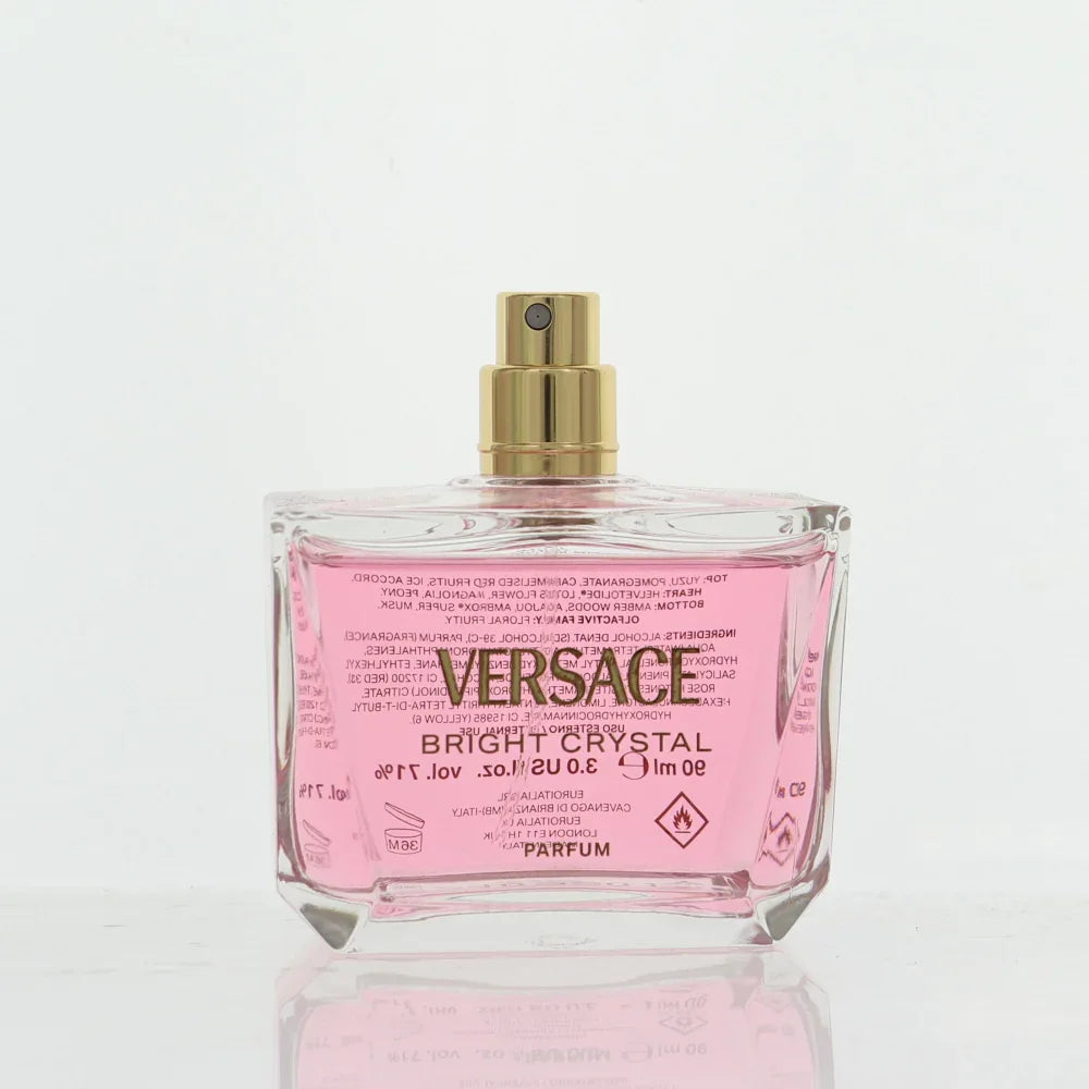 Versace Bright Crystal Parfum bottle close-up detail