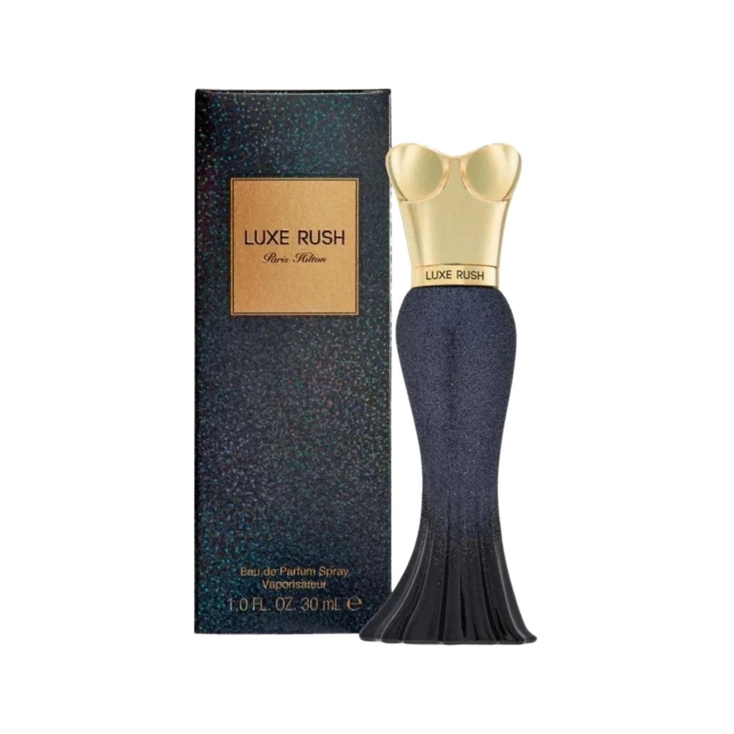 Paris Hilton Luxe Rush Eau de Parfum bottle and box