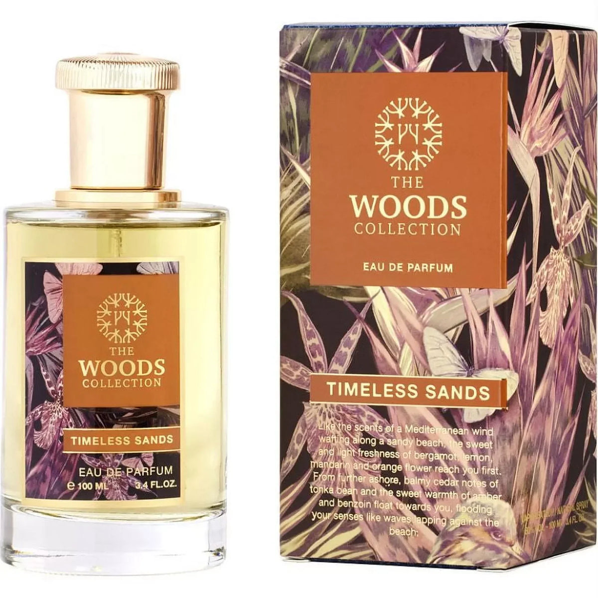 The Woods Collection Timeless Sands Eau de Parfum packaging box