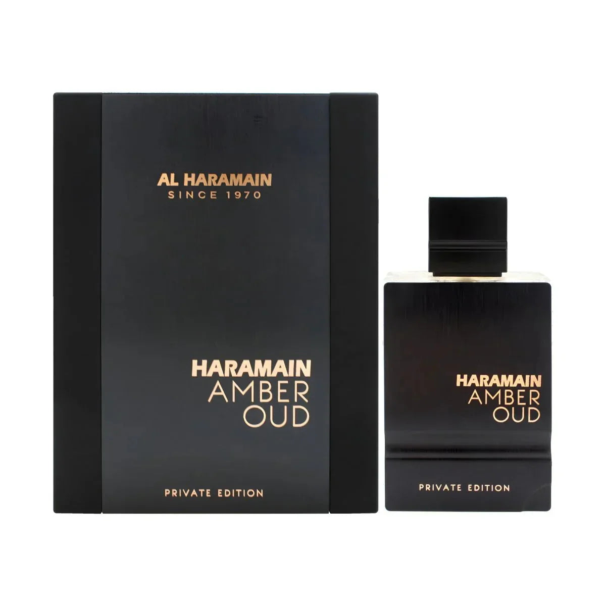 Al Haramain Amber Oud Private Edition Eau de Parfum bottle close-up detail