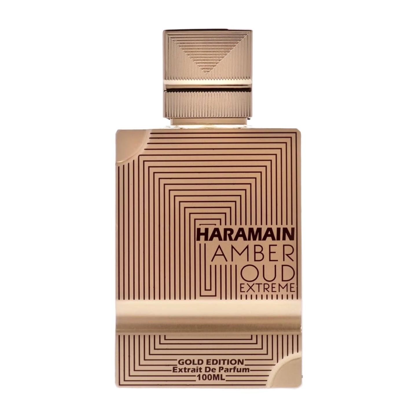 Al Haramain Amber Oud Gold Edition Extreme Extrait de Parfum bottle close-up detail