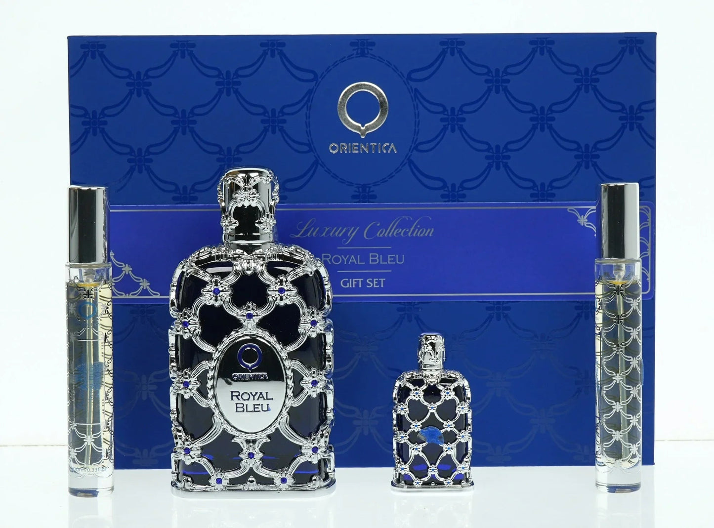 Orientica Royal Bleu Eau de Parfum carton and packaging