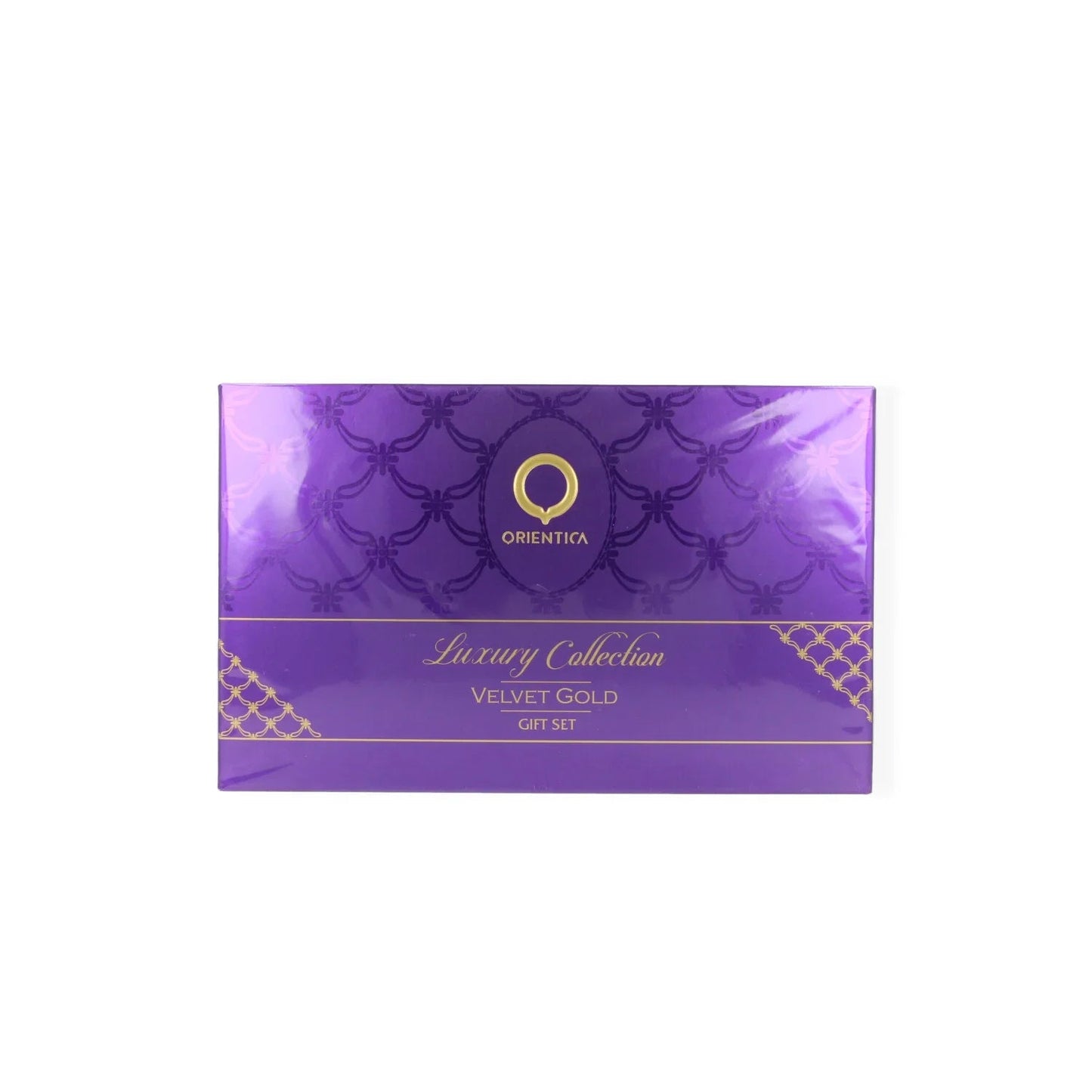 Orientica Velvet Gold Eau de Parfum bottle and box
