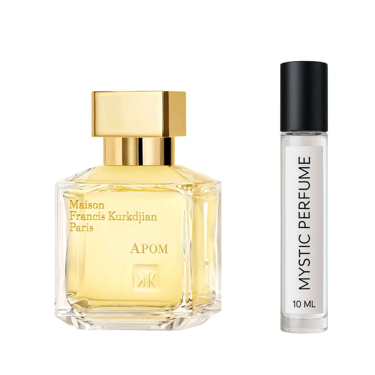 Maison Francis Kurkdjian APOM sample vial label detail