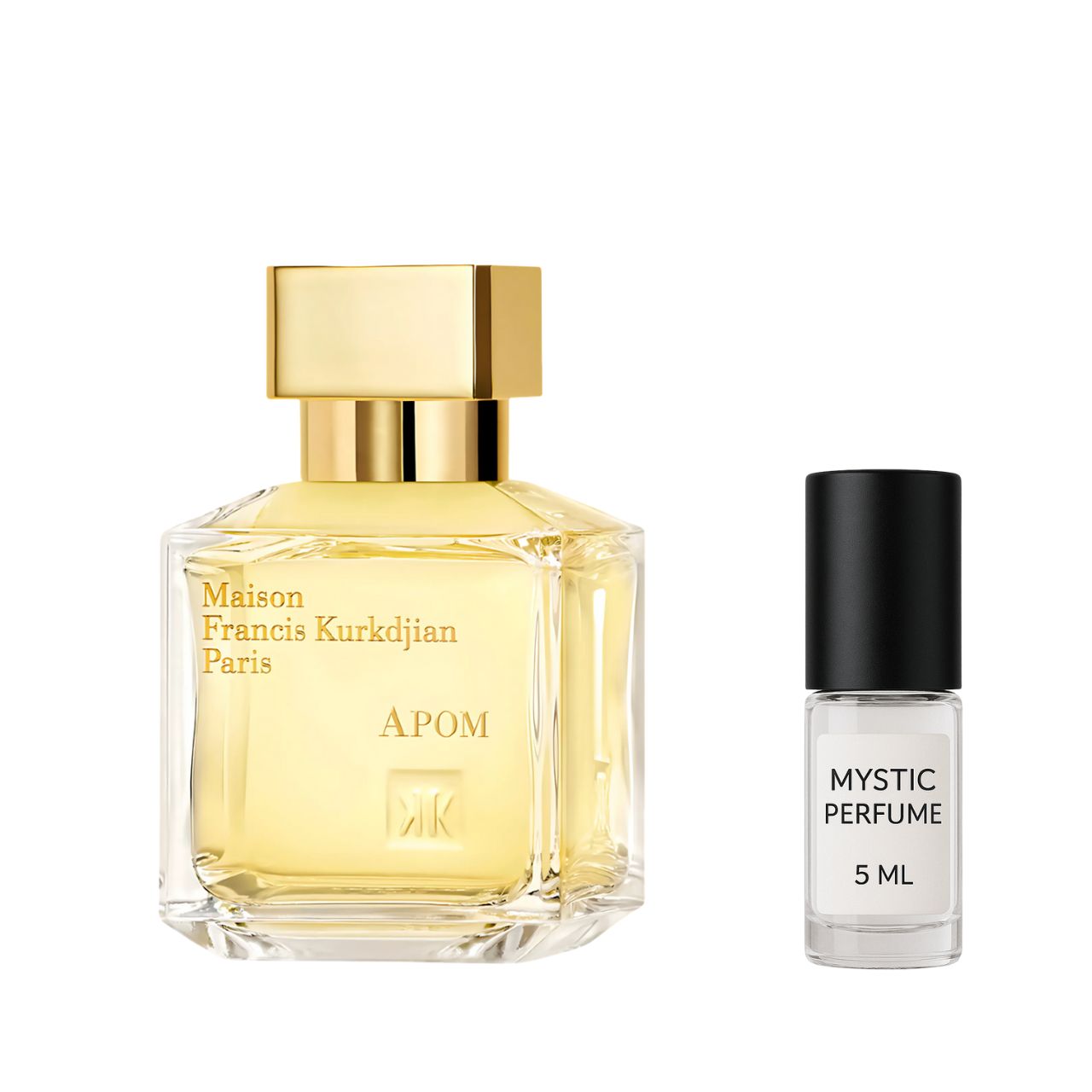 Maison Francis Kurkdjian APOM sample vial label detail