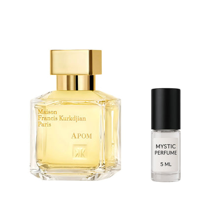 Maison Francis Kurkdjian APOM sample vial label detail
