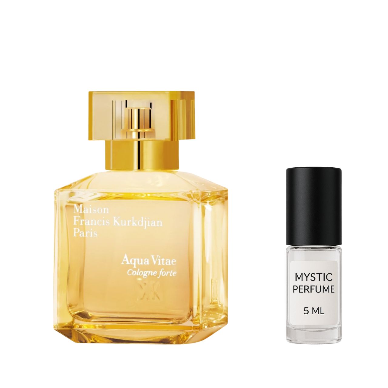 Maison Francis Kurkdjian Aqua Vitae Forte Cologne sample vial label detail