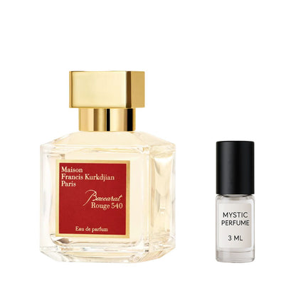 Maison Francis Kurkdjian Baccarat Rouge 540 Eau de Parfum sample vial label detail