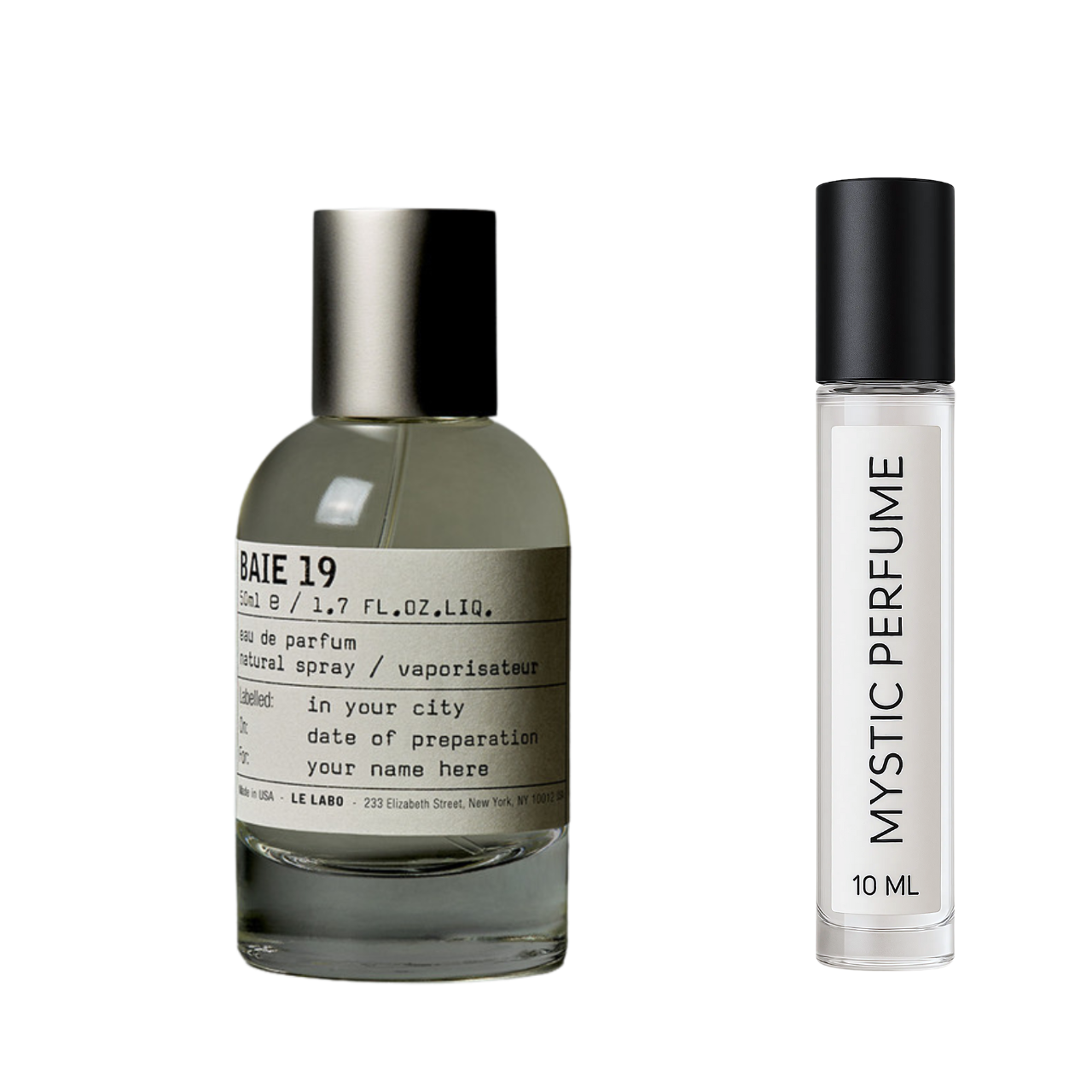 Le Labo Baie 19 sample vial label detail