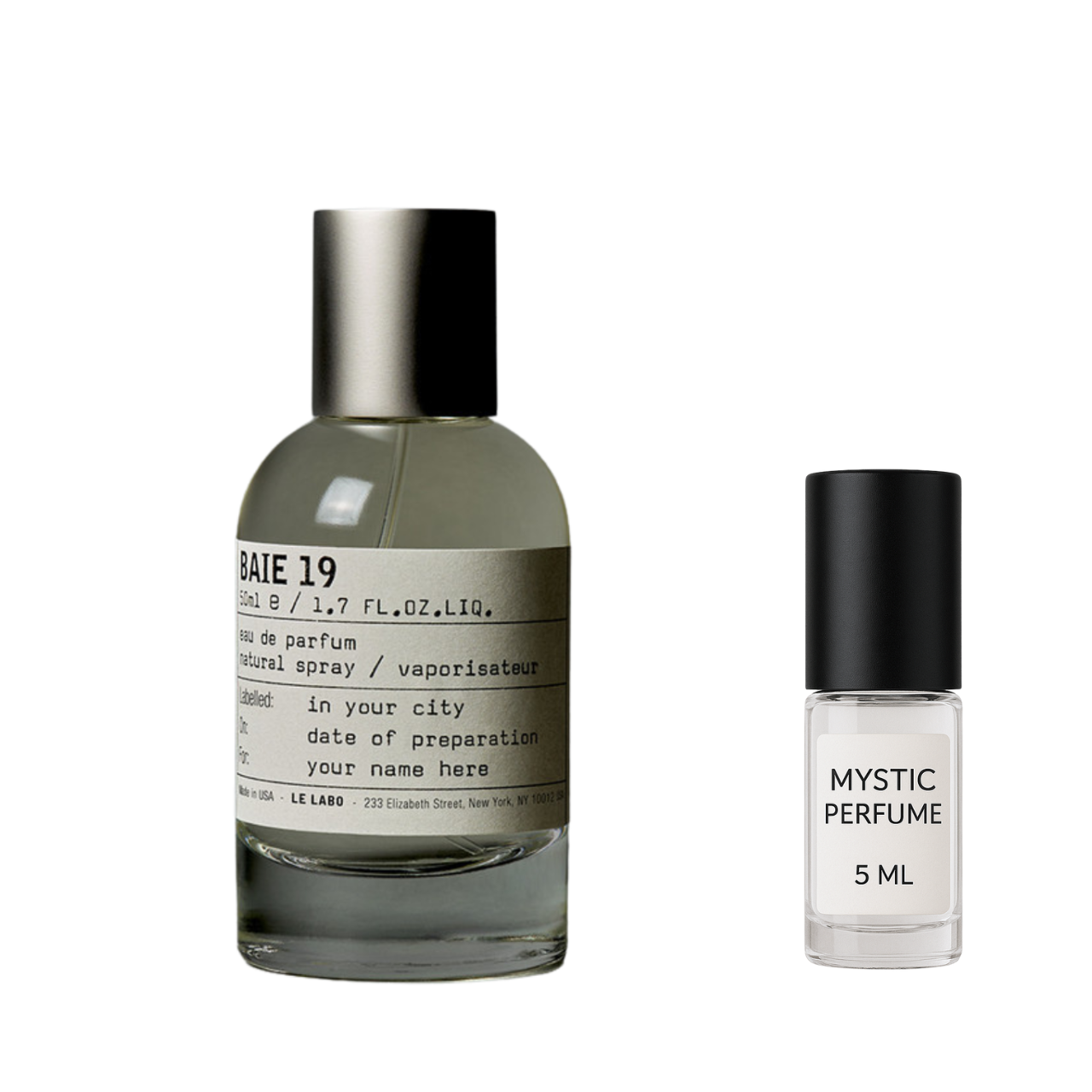 Le Labo Baie 19 sample vial label detail