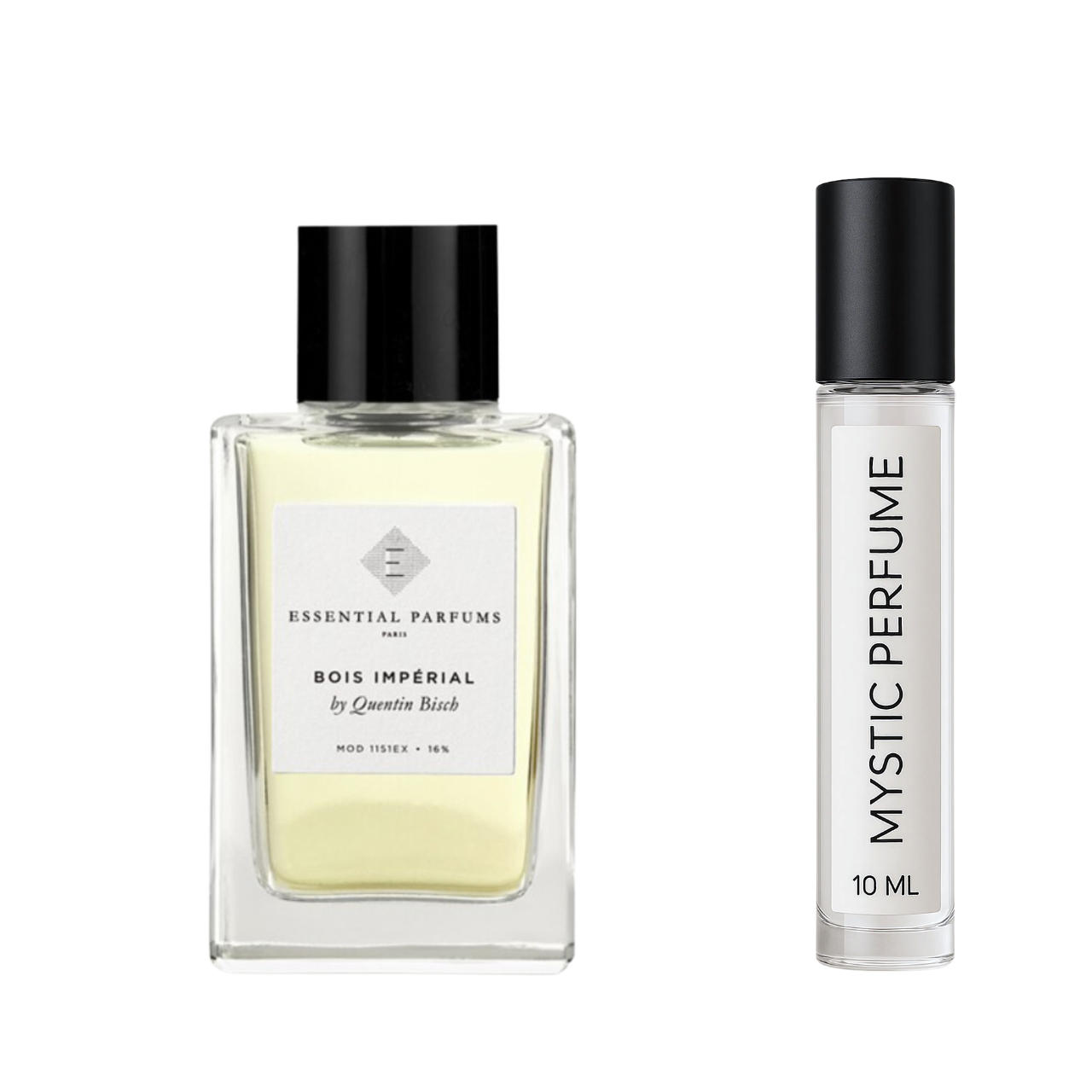 Essential Parfums Bois Imperial Parfum sample vial label detail
