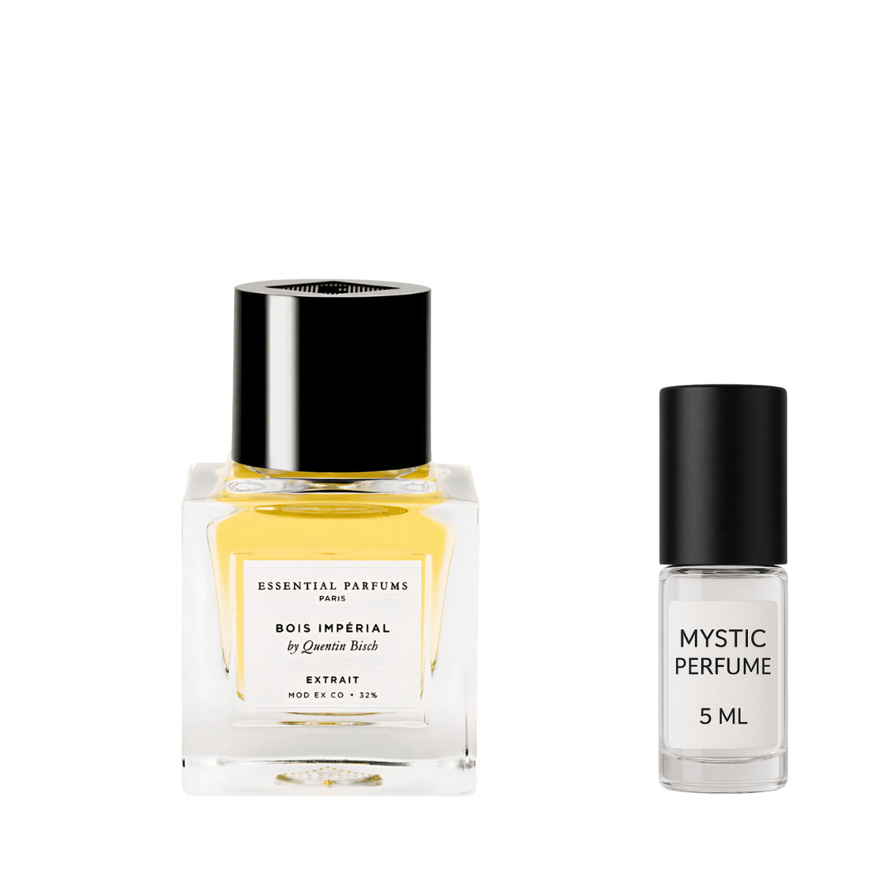 Essential Parfums Bois Imperial Extrait Parfum sample vial label detail