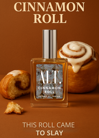 Cinnamon Roll bottle close-up detail