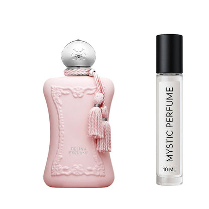 Parfums de Marly Delina Exclusif Parfum sample vial label detail