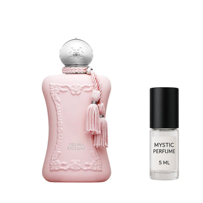 Parfums de Marly Delina Exclusif Parfum sample vial label detail