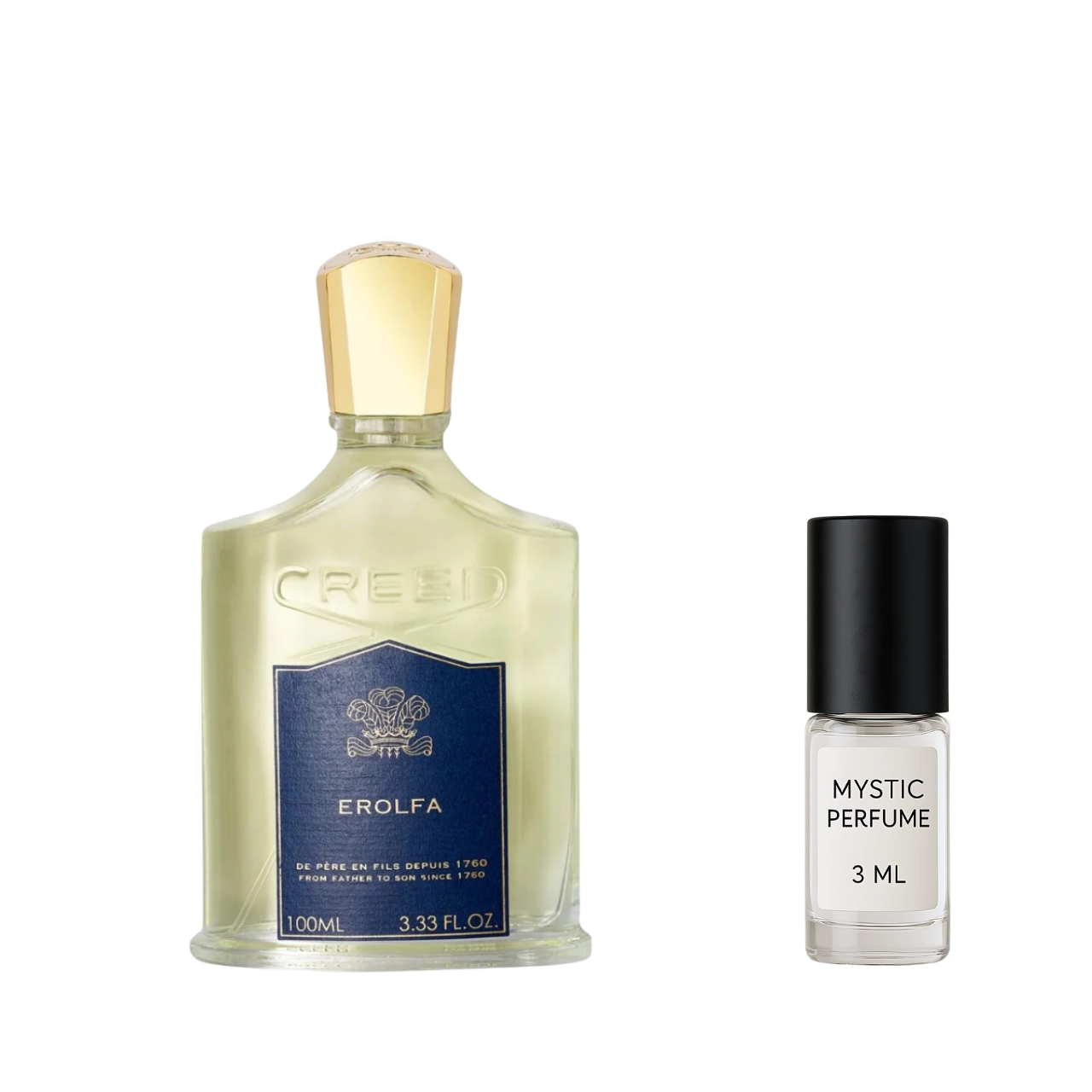 Creed Erolfa sample vial label detail