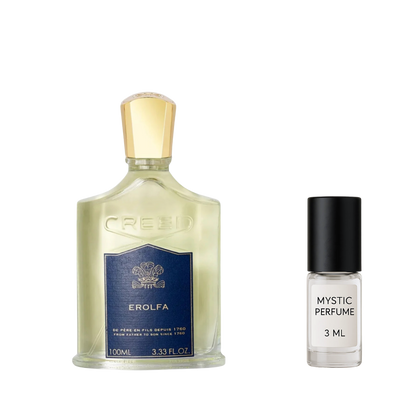 Creed Erolfa sample vial label detail