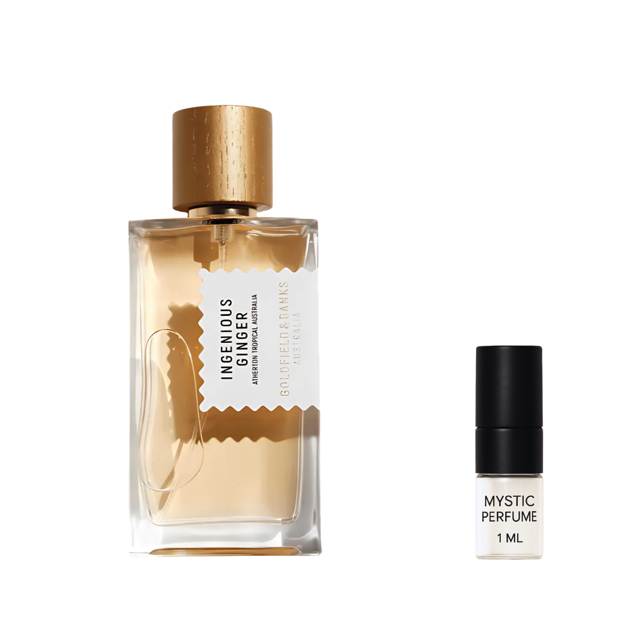 Goldfield & Banks Ingenious Ginger sample vial label detail