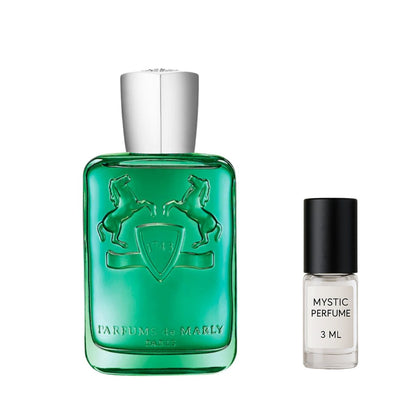 Parfums de Marly Greenley Parfum sample vial label detail