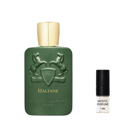 Parfums de Marly Haltane Parfum sample vial label detail