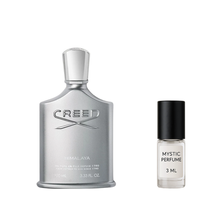 Creed Himalaya sample vial label detail