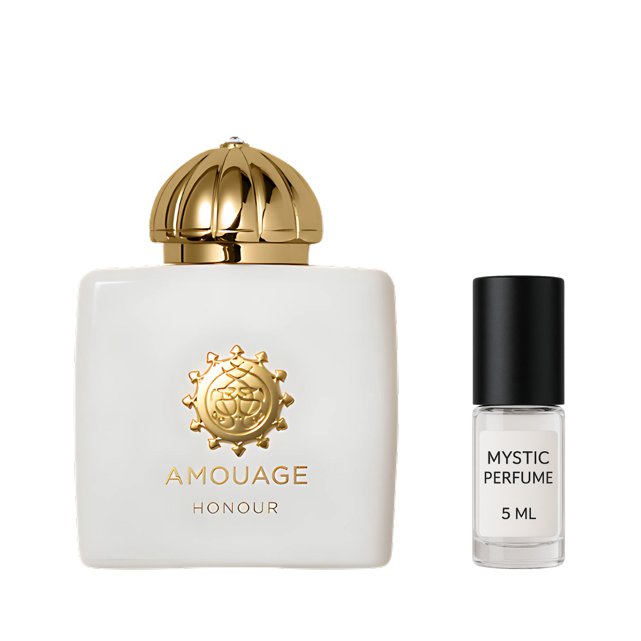 Amouage Honour Woman sample vial label detail