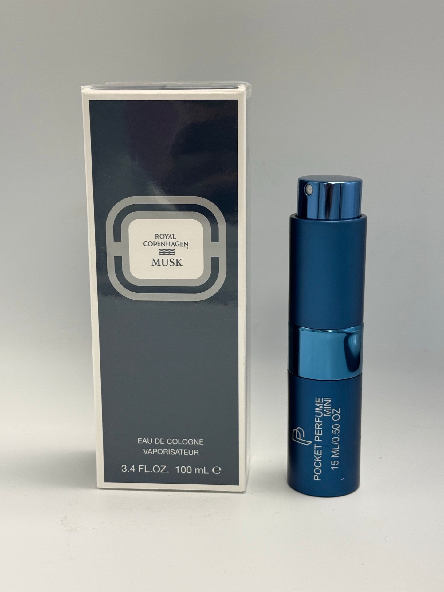 Royal Copenhagen Musk Eau de Cologne bottle and box