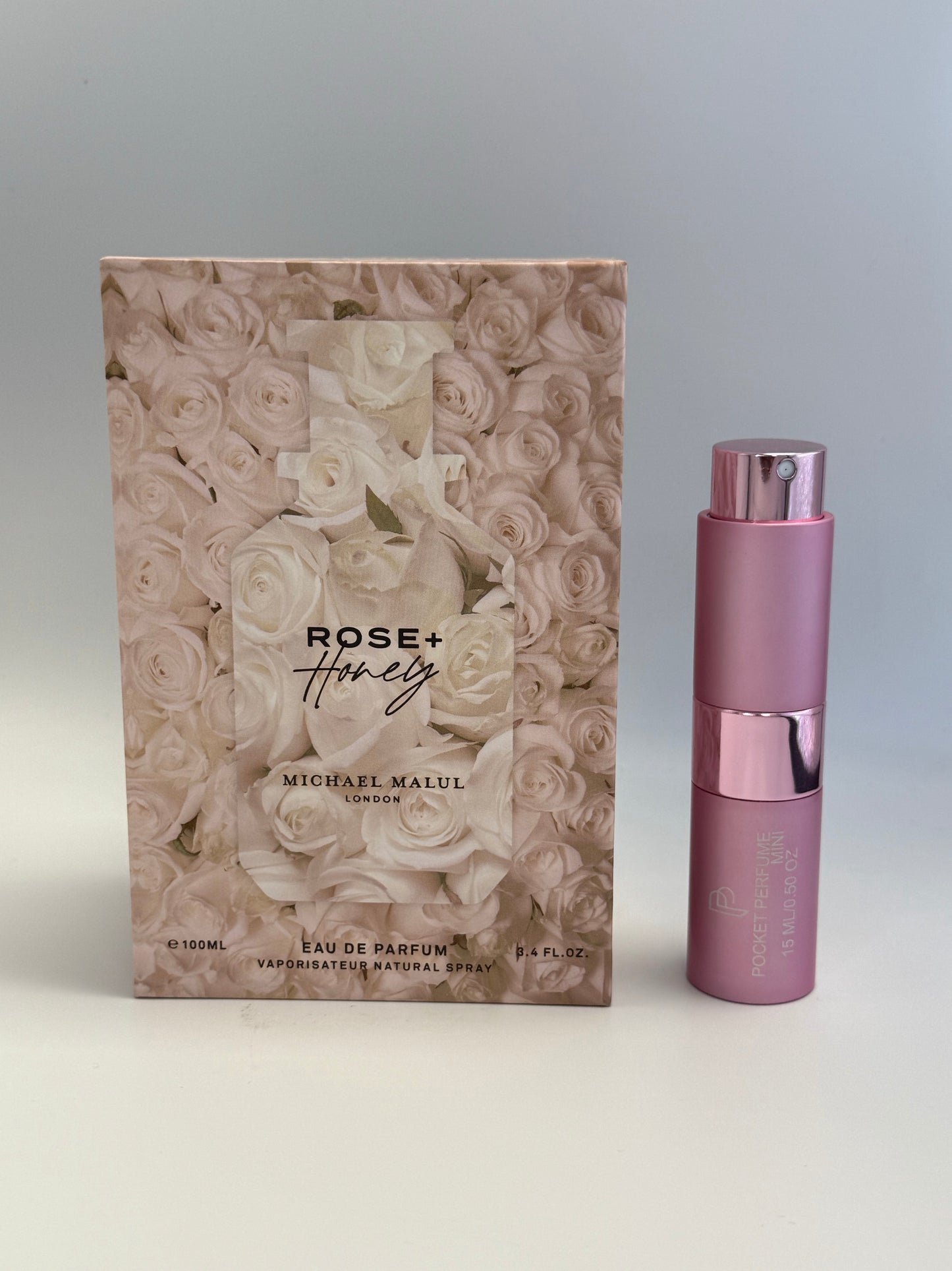 Michael Malul Rose + Honey Eau de Parfum carton and packaging
