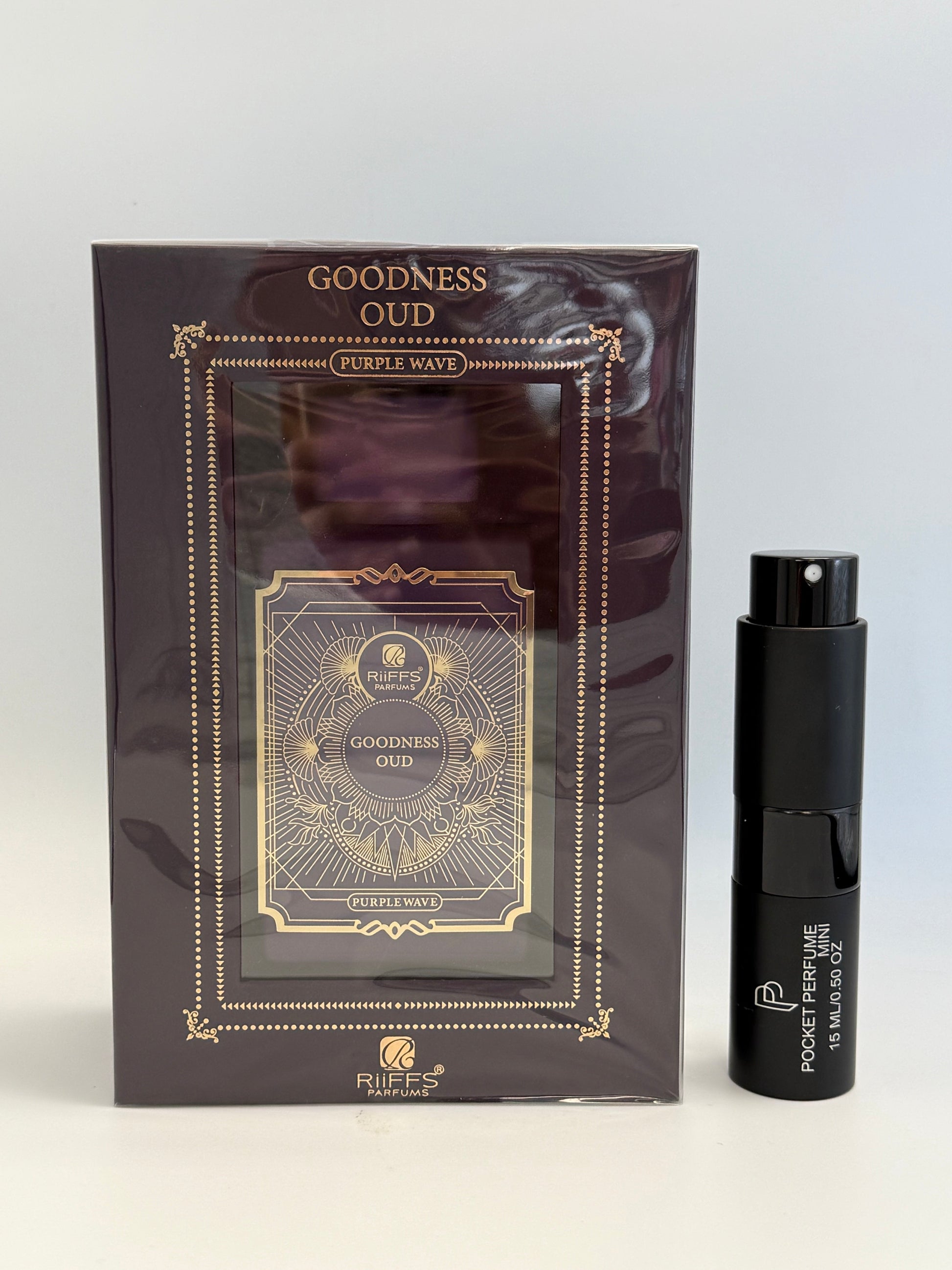 Riiffs Goodness Oud Purple Wave Unisex Eau de Parfum carton and packaging