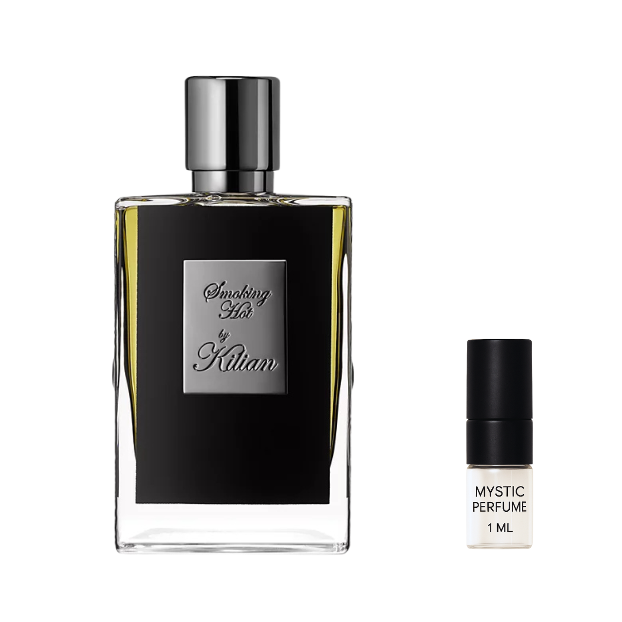 Kilian Smoking Hot sample vial label detail