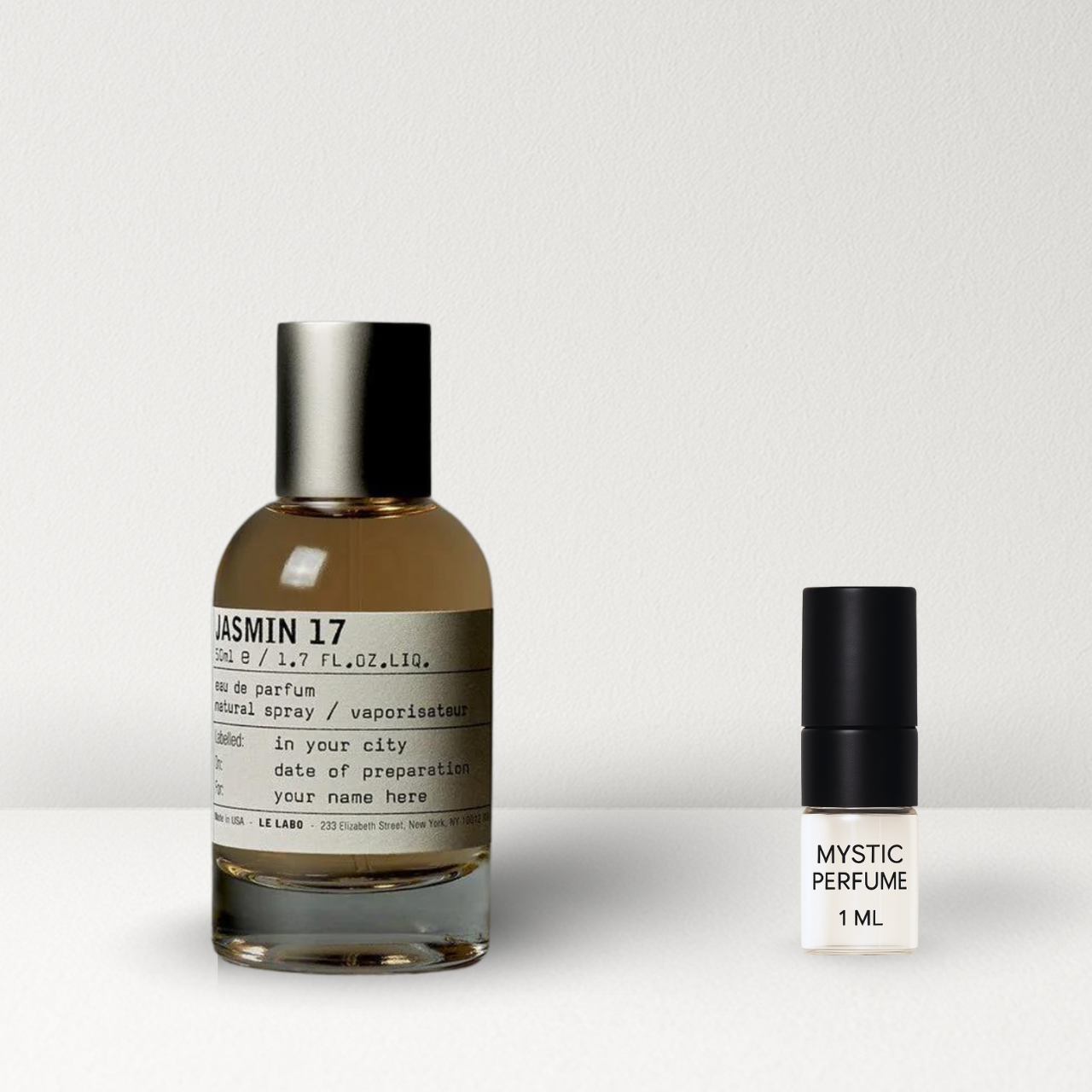 Le Labo Jasmin 17 sample vial label detail