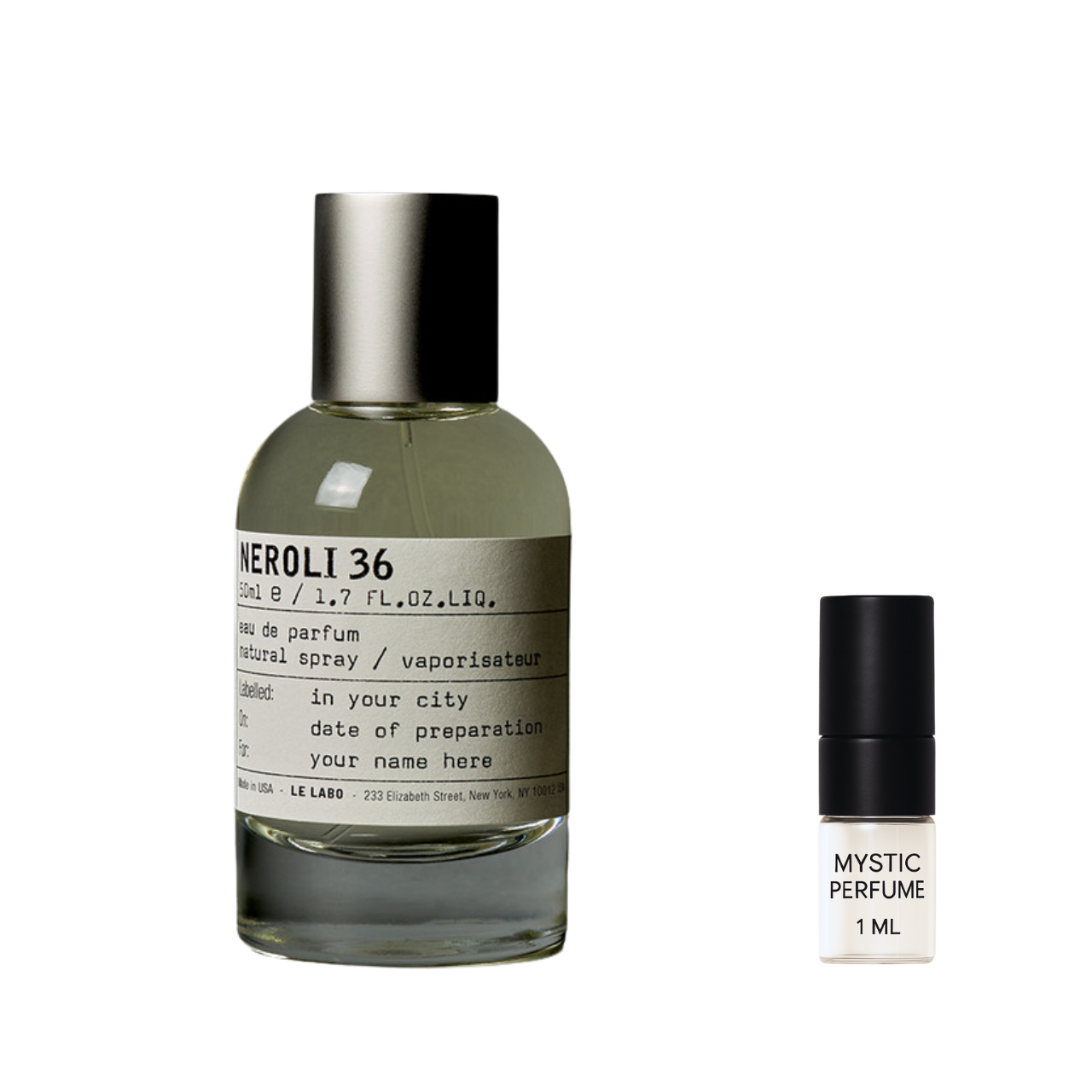 Le Labo Neroli 36 sample vial label detail