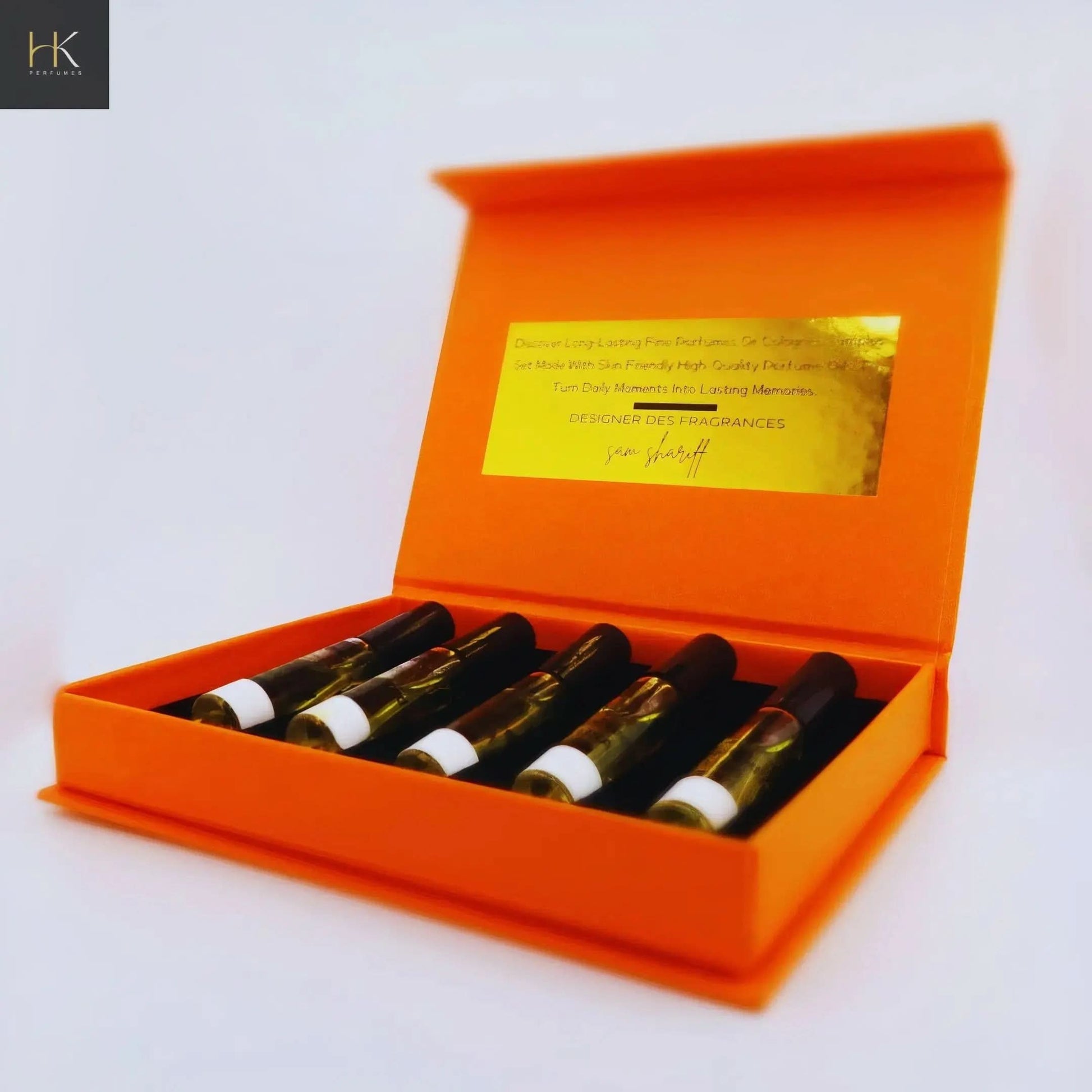 Luxury Perfume Set sample vial label detail