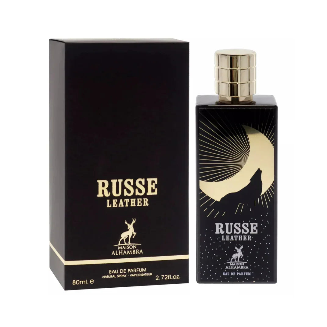 Maison Alhambra Russe Leather Eau de Parfum perfume bottle