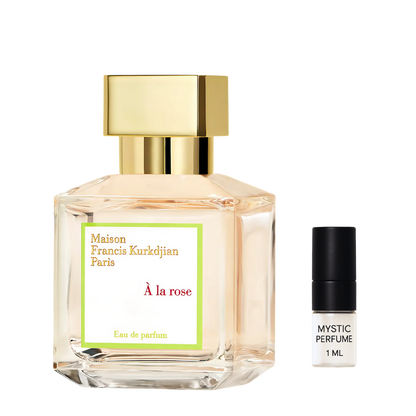 Maison Francis Kurkdjian A La Rose sample vial label detail