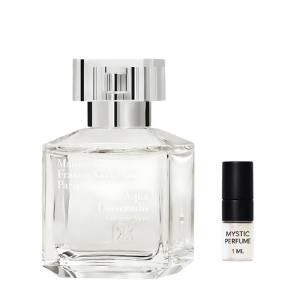 Maison Francis Kurkdjian Aqua Universalis Forte Cologne sample vial label detail