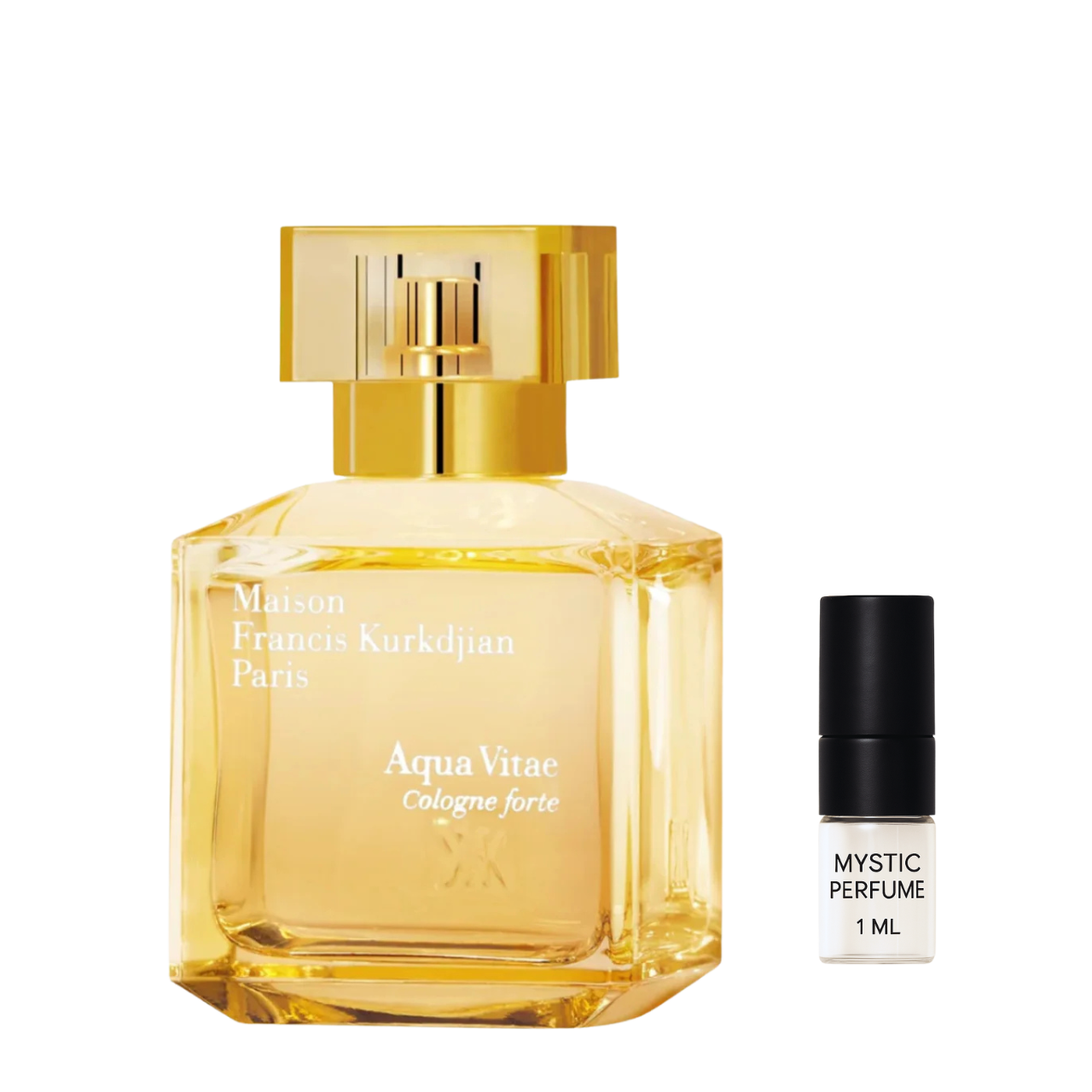 Maison Francis Kurkdjian Aqua Vitae Forte Cologne sample vial label detail