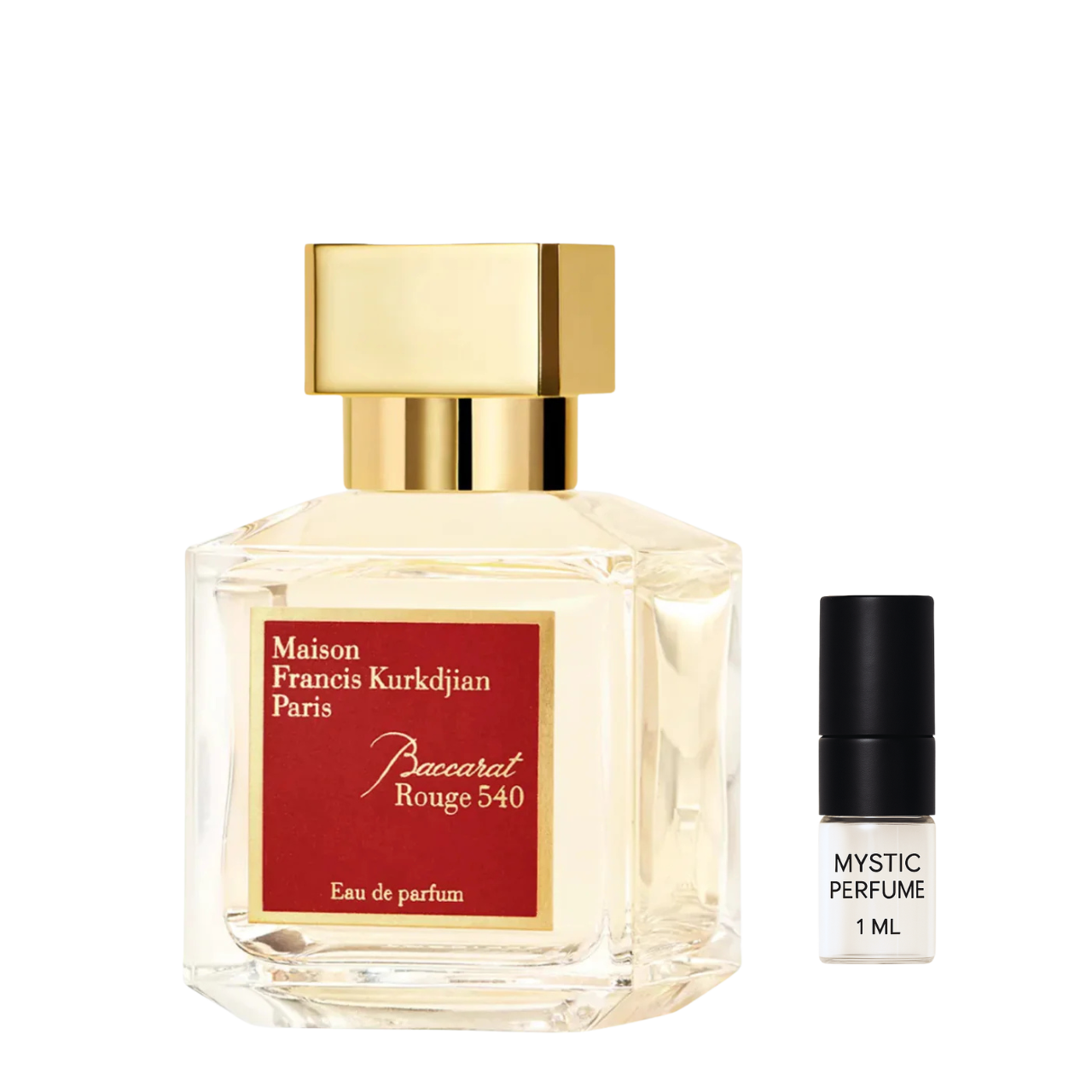 Maison Francis Kurkdjian Baccarat Rouge 540 Eau de Parfum sample vial label detail