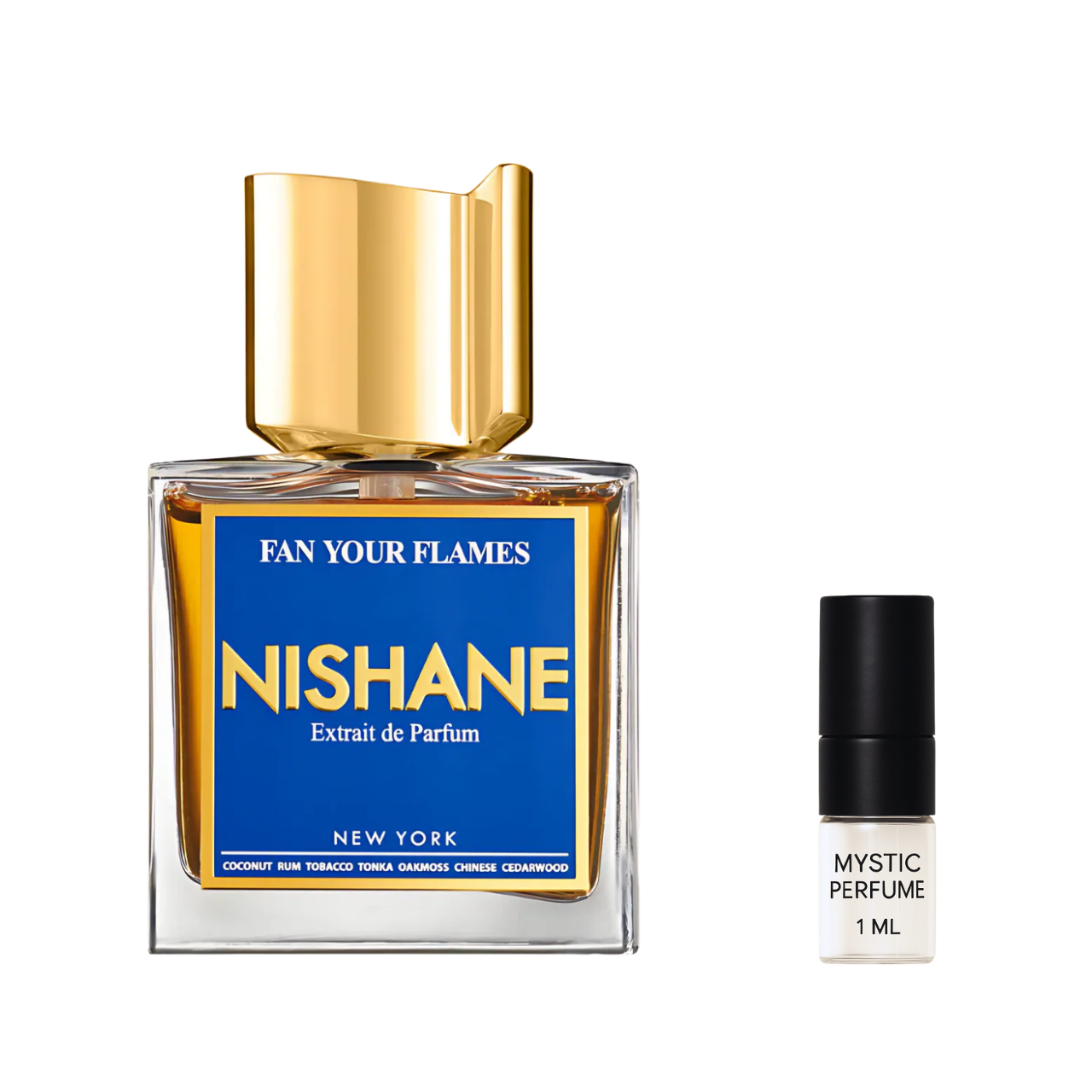 Nishane Fan Your Flames sample vial label detail