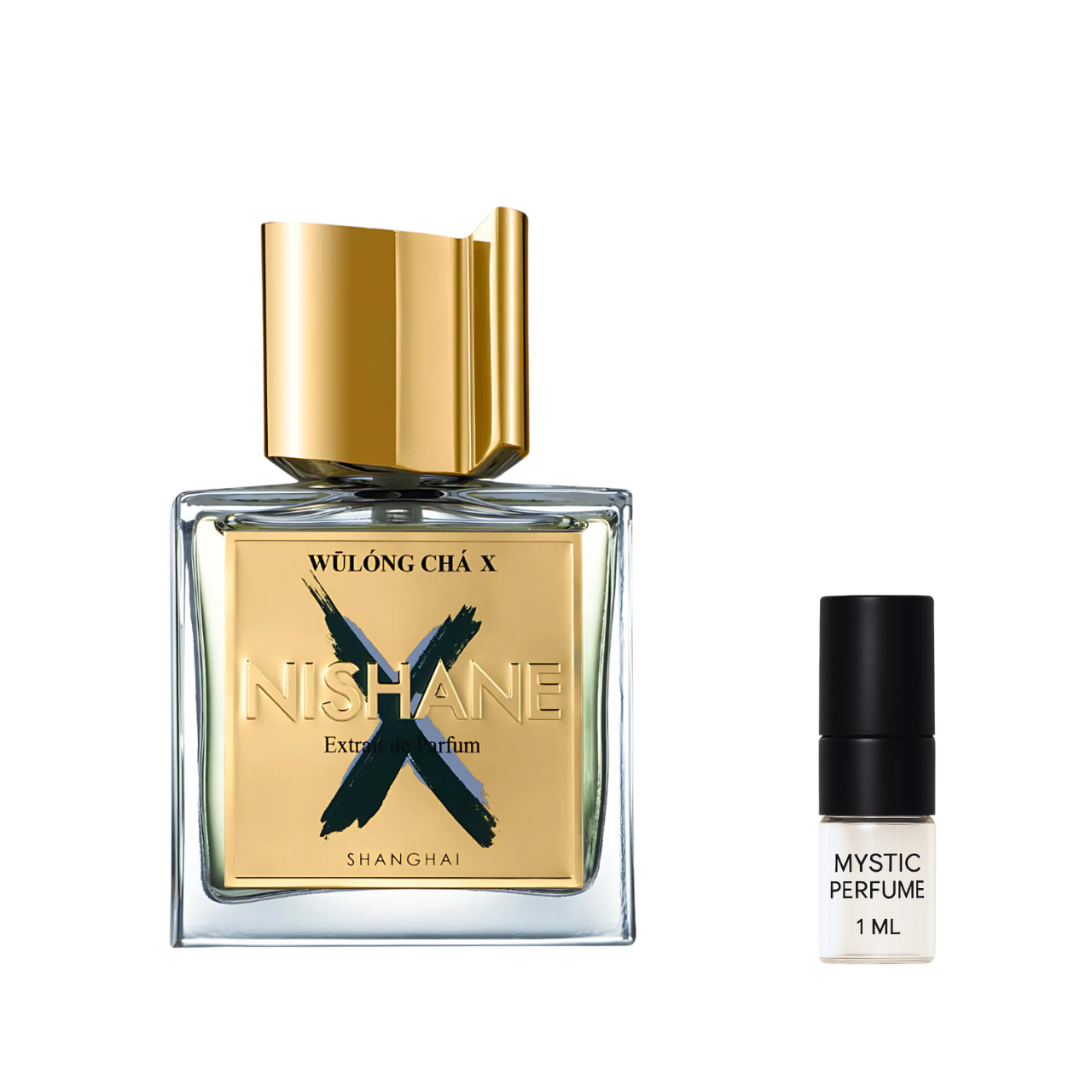 Nishane Wulong Cha X sample vial label detail