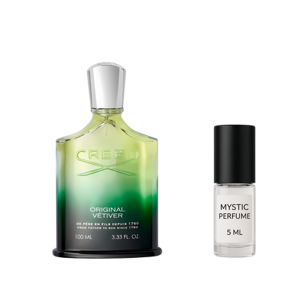 Creed Original Vetiver sample vial label detail