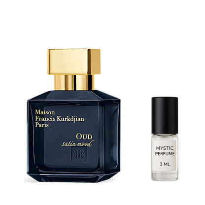 Maison Francis Kurkdjian Oud Satin Mood Eau de Parfum sample vial label detail