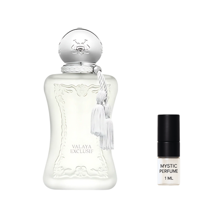 Parfums de Marly Valaya Exclusif Parfum sample vial label detail