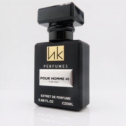 Pour Homme 45 bottle close-up detail