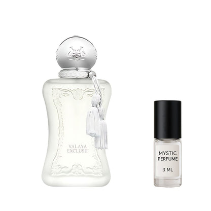 Parfums de Marly Valaya Exclusif Parfum sample vial label detail