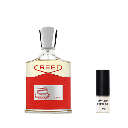 Creed Viking sample vial label detail