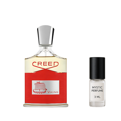 Creed Viking sample vial label detail